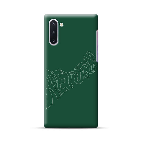 Minimalist Green Wavy Return Text Samsung Galaxy Note10 Hard Case