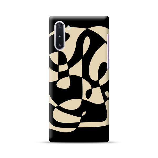 Modern Abstract Beige and Black Geometry Samsung Galaxy Note10 Hard Case