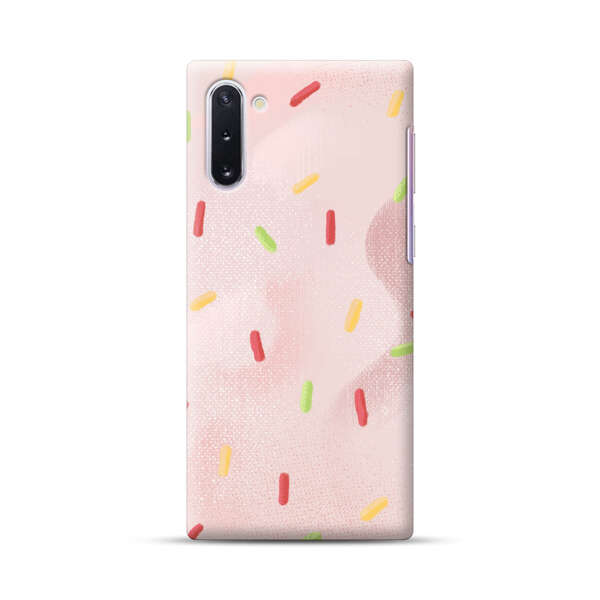Pastel Pink Sprinkles Pattern Samsung Galaxy Note10 Hard Case