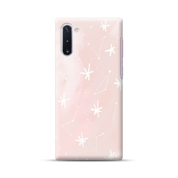 Pink Stars and Constellation Pattern Samsung Galaxy Note10 Hard Case