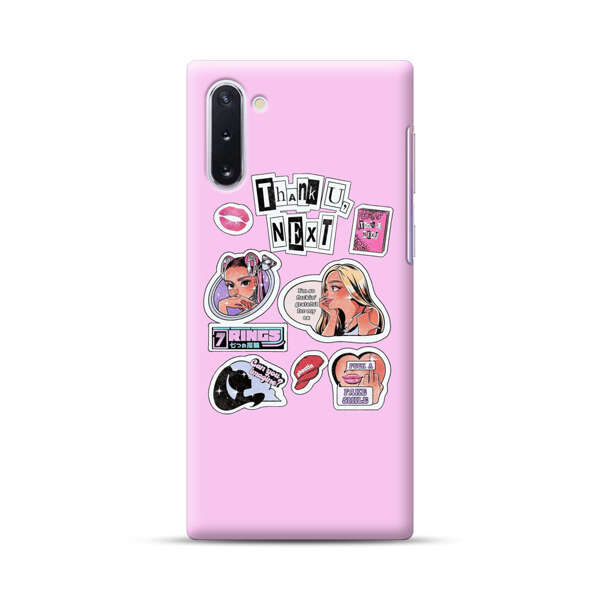 Pop Art Fashion Stickers Samsung Galaxy Note10 Hard Case