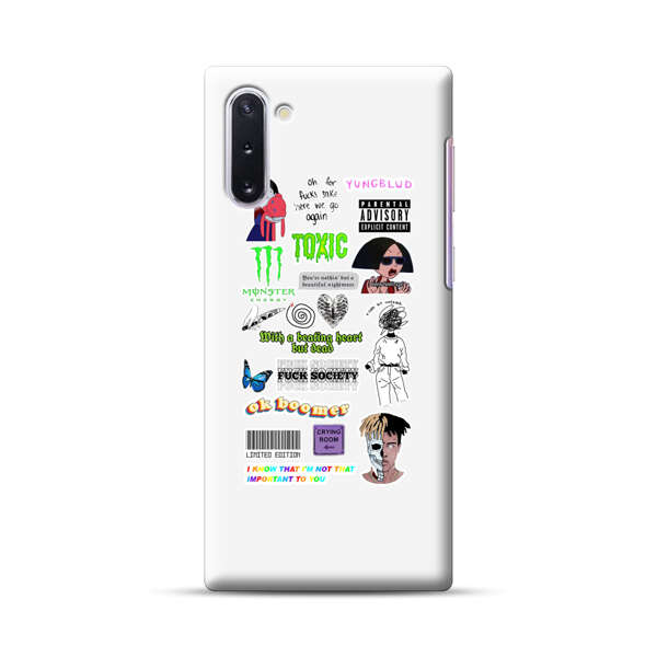 Sticker Collage Edgy Expressive Pop Culture Samsung Galaxy Note10 Hard Case