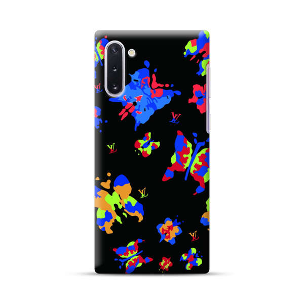 Vibrant Abstract Butterflies and Floral Splashes Samsung Galaxy Note10 Hard Case