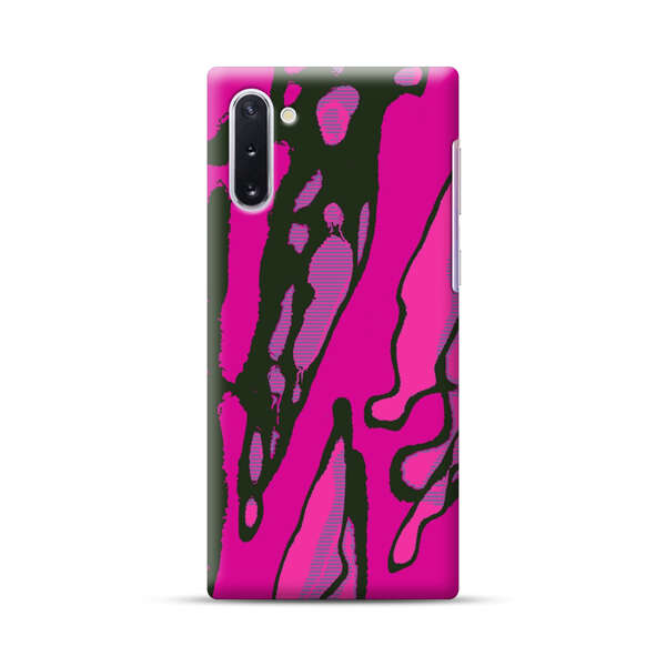 Vibrant Abstract Magenta Black Pattern Samsung Galaxy Note10 Hard Case