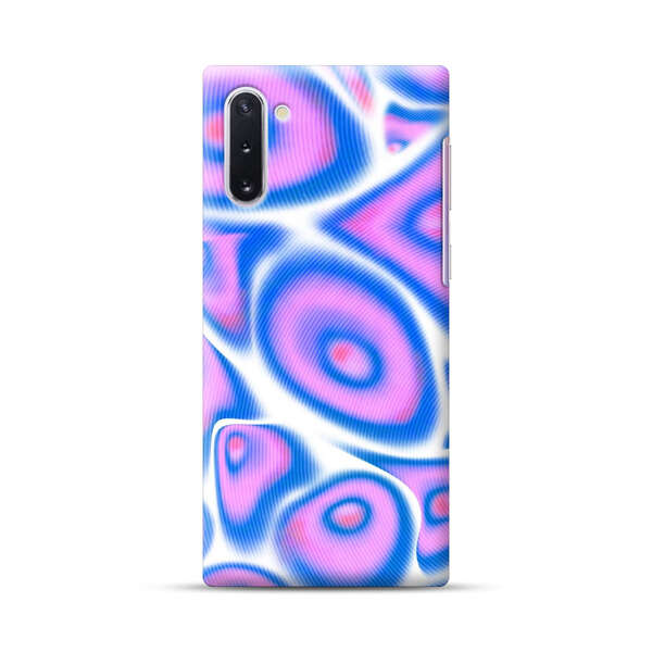 Vibrant Abstract Pink and Blue Swirl Pattern Samsung Galaxy Note10 Hard Case
