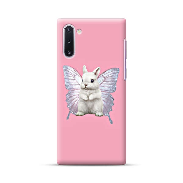 White Bunny with Butterfly Wings Samsung Galaxy Note10 Hard Case