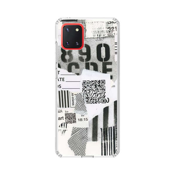 Abstract Collage Torn Paper Barcodes Samsung Galaxy Note10 Lite Case
