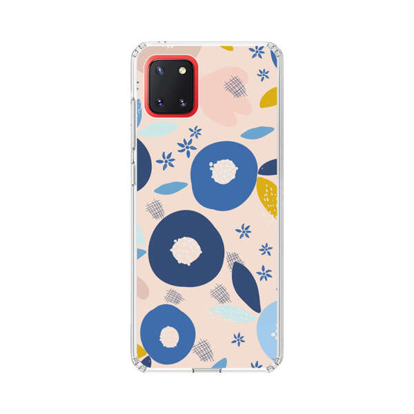 Abstract Floral Pattern with Blue, Pink and Mustard Flowers Samsung Galaxy Note10 Lite Case