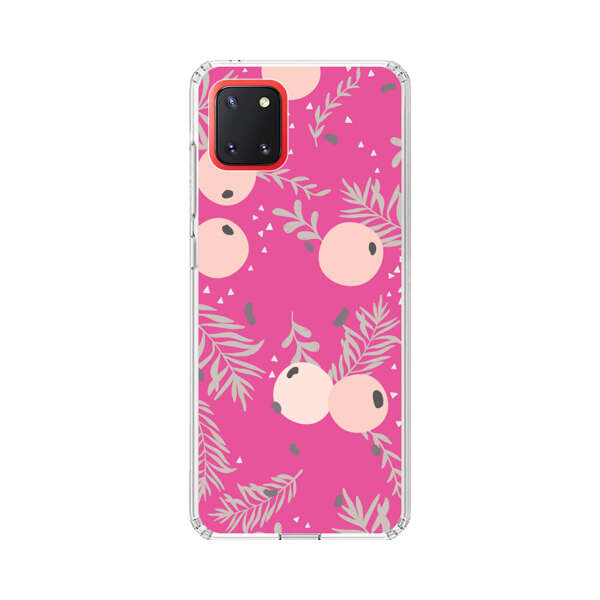 Berries Floral Pattern Pink Background Samsung Galaxy Note10 Lite Case