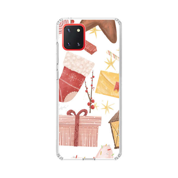 Christmas Festive Pattern with Gingerbread and Gifts Samsung Galaxy Note10 Lite Case