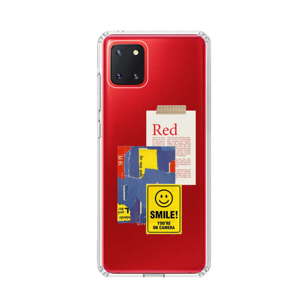 Collage Torn Paper Smiley Face Yellow Sign Samsung Galaxy Note10 Lite Case