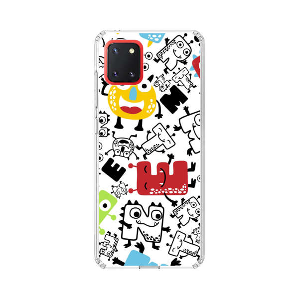 Colorful Cartoon Monsters Letters Pattern Samsung Galaxy Note10 Lite Case