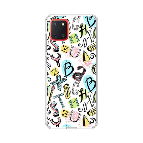 Colorful Scattered Alphabet Letters Pattern Samsung Galaxy Note10 Lite Case