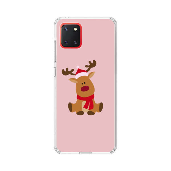Cute Reindeer with Santa Hat and Red Scarf Samsung Galaxy Note10 Lite Case