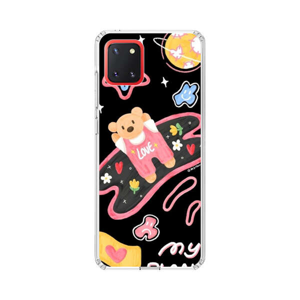 Cute Teddy Bear Love Space Design Samsung Galaxy Note10 Lite Case
