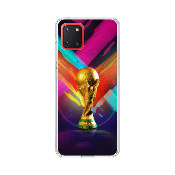 Golden Soccer Trophy with Colorful Abstract Background Samsung Galaxy Note10 Lite Case