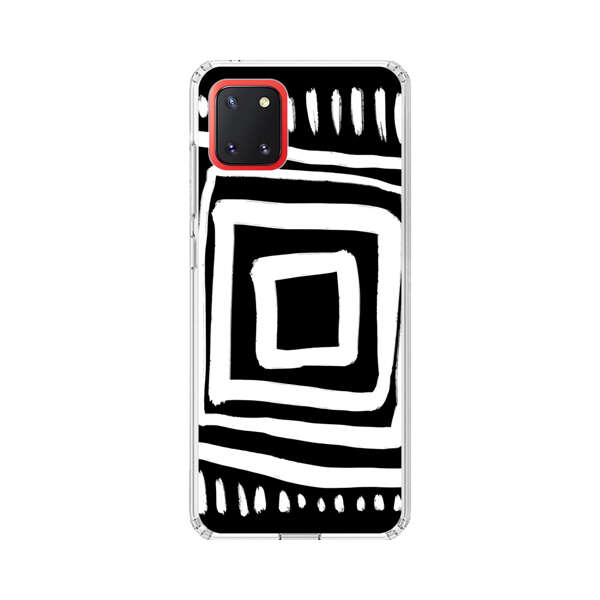 Minimalist Geometric Black and White Design Samsung Galaxy Note10 Lite Case