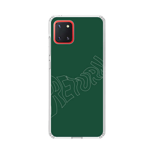 Minimalist Green Wavy Return Text Samsung Galaxy Note10 Lite Case