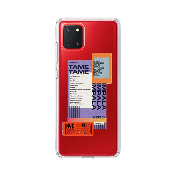 Modern Graphic Collage with Typography and Ticket Elements Samsung Galaxy Note10 Lite Case