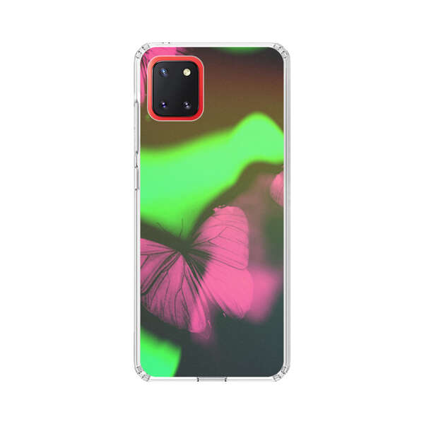 Pink Butterflies Green Background Samsung Galaxy Note10 Lite Case