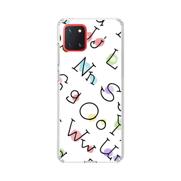 Playful Alphabet Pattern with Colorful Letters Samsung Galaxy Note10 Lite Case