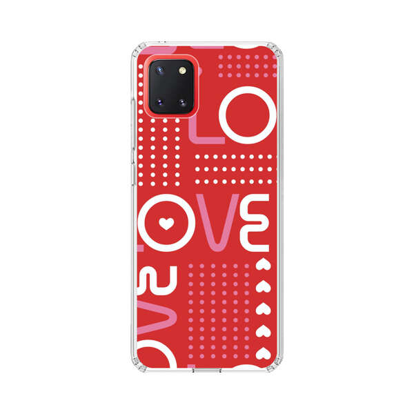 Red Love Typography Pattern Samsung Galaxy Note10 Lite Case