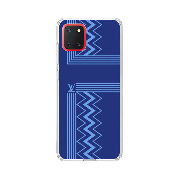 Stylish Geometric Zigzag Pattern in Blue Samsung Galaxy Note10 Lite Case
