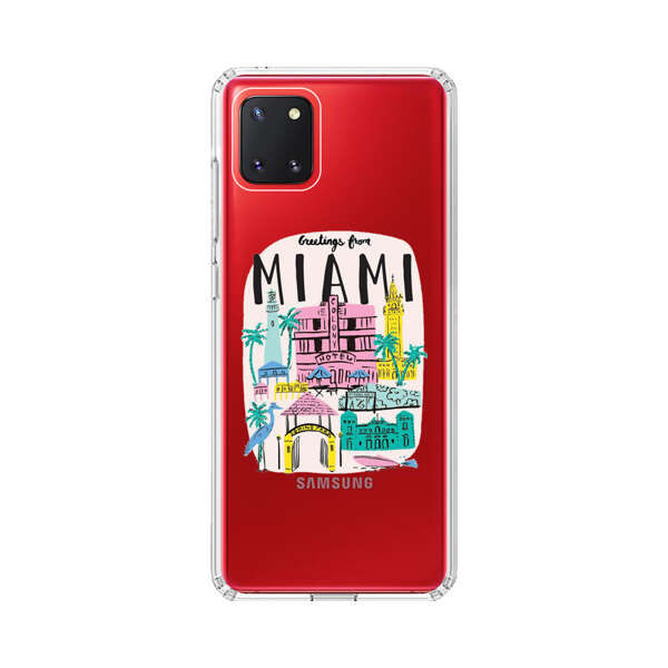 Vibrant Miami Cityscape Illustration Samsung Galaxy Note10 Lite Case