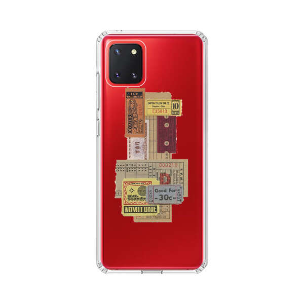 Vintage Admission and Raffle Tickets Collage Samsung Galaxy Note10 Lite Case