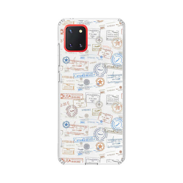 Vintage Passport Stamps Pattern Samsung Galaxy Note10 Lite Case