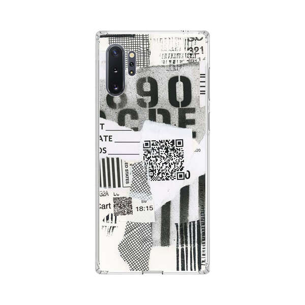 Abstract Collage Torn Paper Barcodes Samsung Galaxy Note10 Plus Case