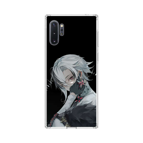 Anime Character with Silver Hair and Dark Feathers Samsung Galaxy Note10 Plus Case
