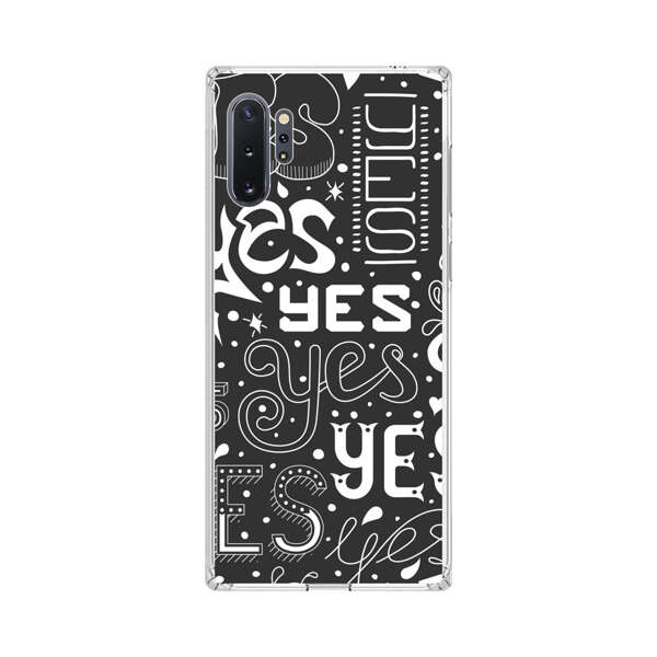 Bold Playful Typography Yes Pattern Samsung Galaxy Note10 Plus Case