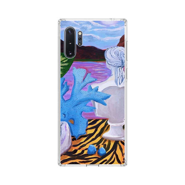 Classical Statues and Tropical Plants by the Ocean Samsung Galaxy Note10 Plus Case