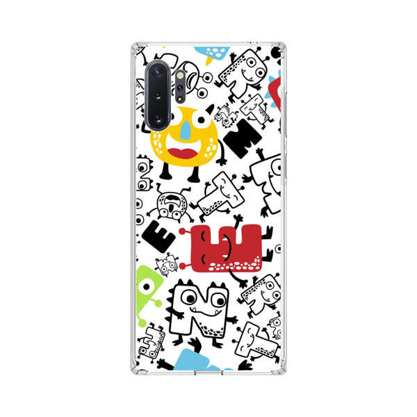 Colorful Cartoon Monsters Letters Pattern Samsung Galaxy Note10 Plus Case