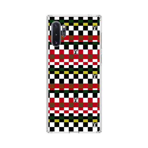 Colorful Checkerboard Stripes Pattern Samsung Galaxy Note10 Plus Case