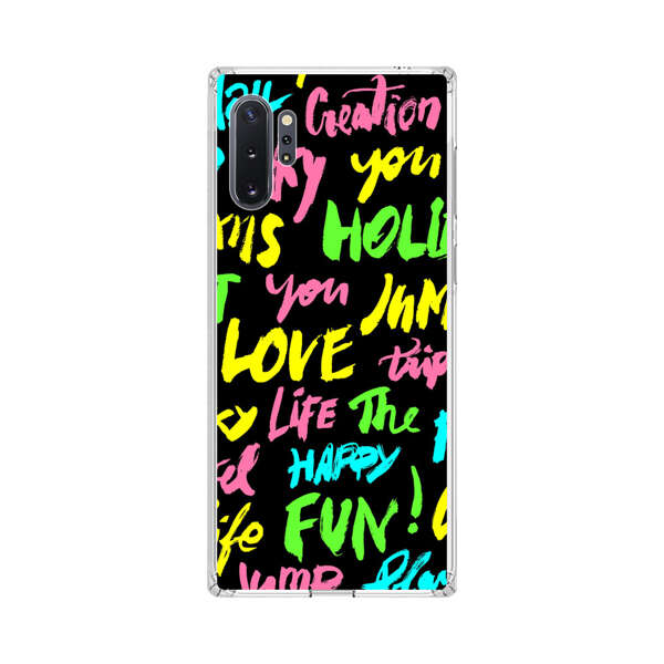 Colorful Positive Motivational Words Pattern Samsung Galaxy Note10 Plus Case