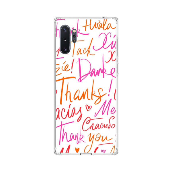 Colorful Thank You Multilingual Pattern Samsung Galaxy Note10 Plus Case