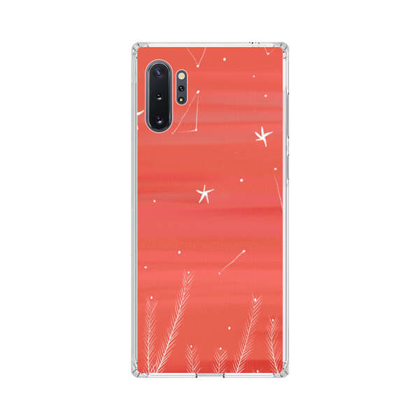 Coral Night Sky with Stars and Plants Samsung Galaxy Note10 Plus Case