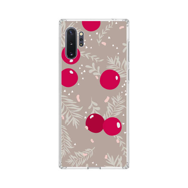 Cranberries and pine branches holiday pattern Samsung Galaxy Note10 Plus Case