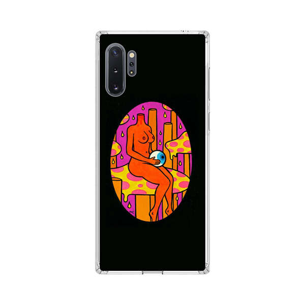 Faceless Nude Figure Holding Sphere Abstract Art Samsung Galaxy Note10 Plus Case