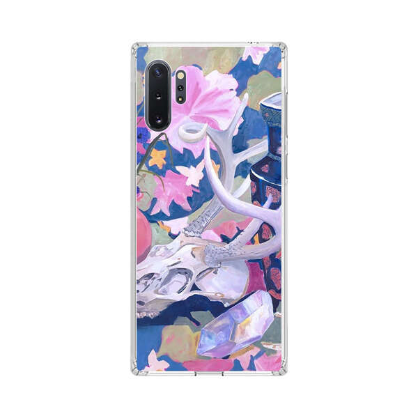 Floral Ornate Vases with Antlers Skull and Crystal Samsung Galaxy Note10 Plus Case