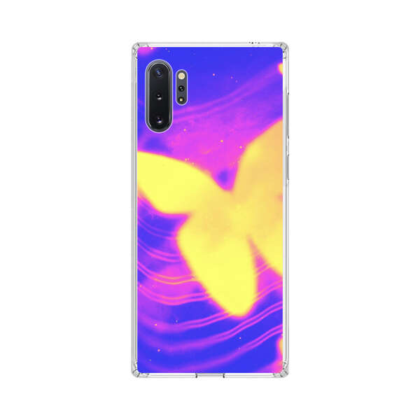 Glowing Purple and Yellow Butterflies Samsung Galaxy Note10 Plus Case