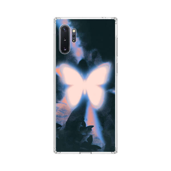 Glowing White Butterfly Samsung Galaxy Note10 Plus Case