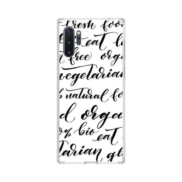 Healthy Food Lifestyle Calligraphy Pattern Samsung Galaxy Note10 Plus Case