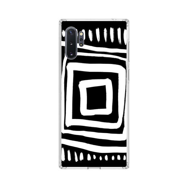 Minimalist Geometric Black and White Design Samsung Galaxy Note10 Plus Case