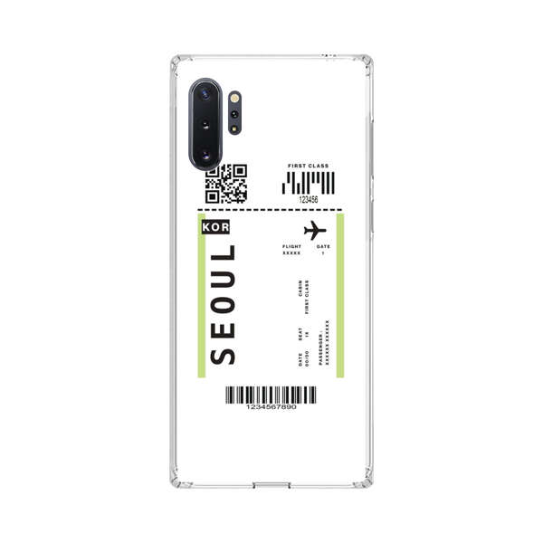 Minimalist Seoul Boarding Pass Samsung Galaxy Note10 Plus Case