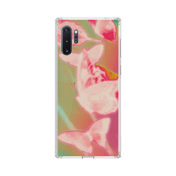 Pink Butterflies Dreamy Colorful Background Samsung Galaxy Note10 Plus Case