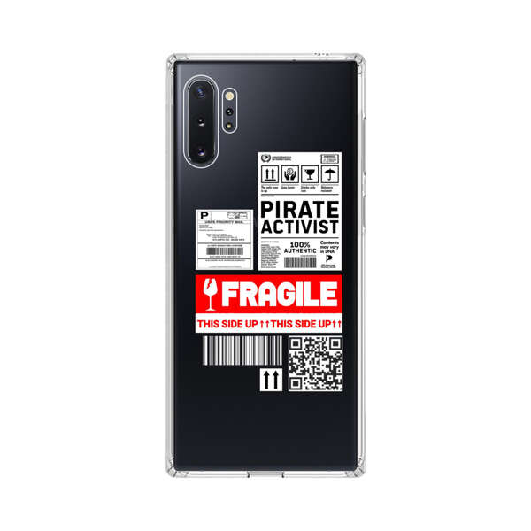Pirate Activist Fragile Shipping Label Samsung Galaxy Note10 Plus Case