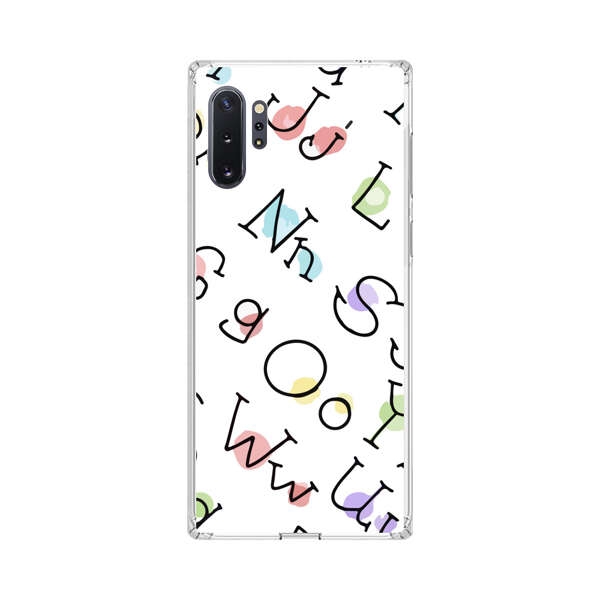 Playful Alphabet Pattern with Colorful Letters Samsung Galaxy Note10 Plus Case